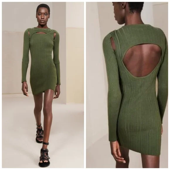 green emerald velvet dress Zara Knit Gray Textured Dress with Leather Sleeves  SilkRoll